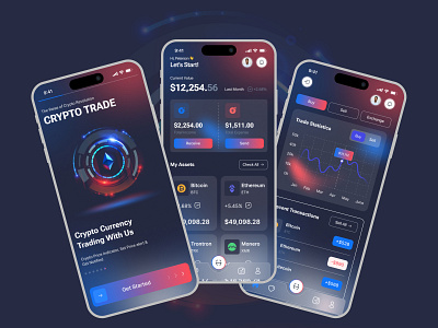 Crypto Mobile App UI app ui crypto app ui figma mobile app ui ui ui design ui ux