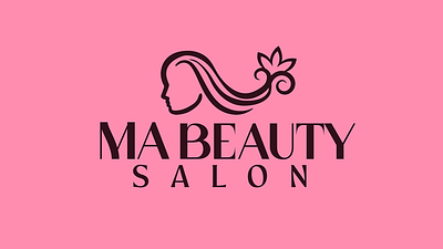 MA Beauty Salon Logo 2024 beauty branding hair haircut hairdresser logo minimalist modern pink salon