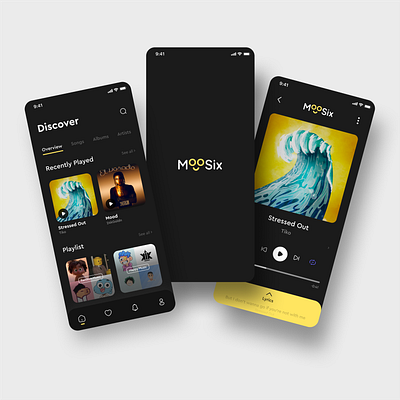 MooSix Ui Design app graphic design music ui