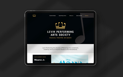 Levin Performing Arts Society branding graphic design logo stationery visual identity