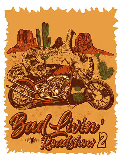 Bad Livin Roadshow 2 branding graphic design harley davidson logo poster poster band poster design poster event poster harley davidson poster motorcycle shovelhead sportster