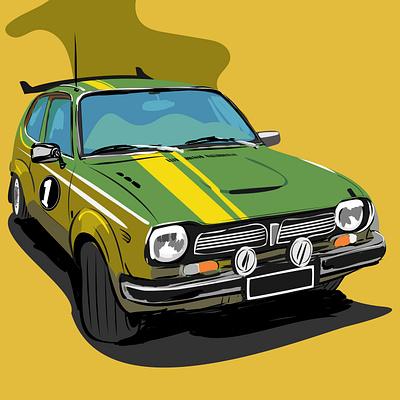 Timeless Classic Iconic Rally Car car classic illustration retro