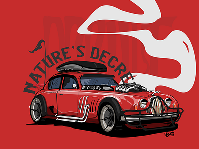 Poster Costume Jaguar Car car costum illustration jaguar mk