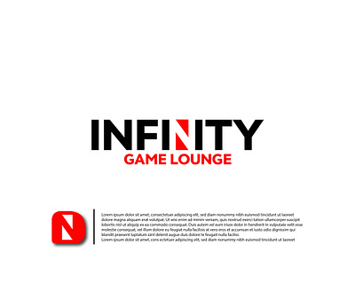 " INFINITY " Game Lounge: Level Up Your Leisure brand brand guidelines branding design game graphic design ide infinity logo logodesign