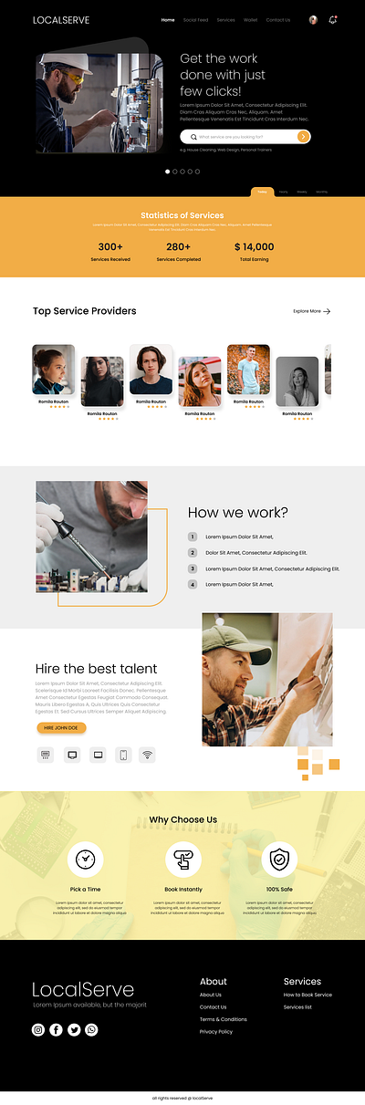 LocalServe - Landing page landing page ui web webpage website