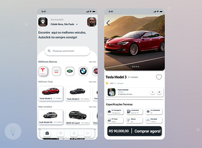 Interface Autoclick app design illustration ui ux