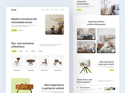 Interior - Web UI ecommerce furniture homepage interface interior landing page saas sales site ui ui website ux web web design web platform web ui webdesign website