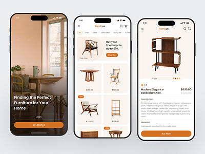 Furniture Mobile App app app concept app design chair design furniture furniture app furniture design furniture mobile app mobile app mobile app design web app