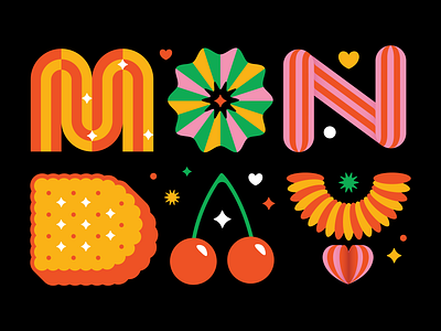 Type exploration_001 : Monday Vibe branding graphic design happy monday illustration monday pattern design typography