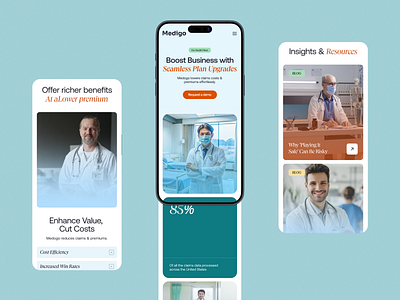 Medigo Health Care Website branding design doctor health health care health tracking healthcare hospital landing page medical medical care modern project responsive service ui web web design webdesign website