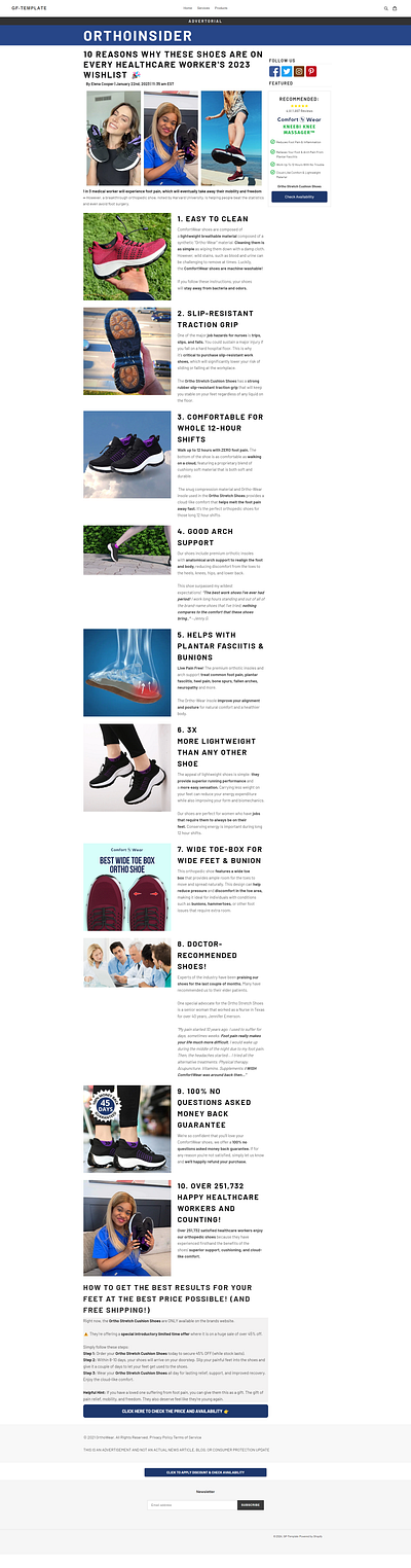 OrthoInsider Advertorial Page On Gempages gempages advertorial page gempages expert gempages sales funnel expert gempages template prebuilt gempages funnel