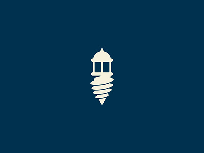 Lighthouse Drill Logo branddesign brandidentity branding branding concept builder design drill illustration lighthouse logo logo design logodesign nature ocean sea tool tools wave