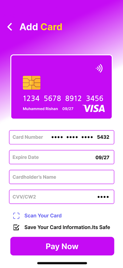 Credit Card Chekout Page #002 design figma graphic design ui uiux ux