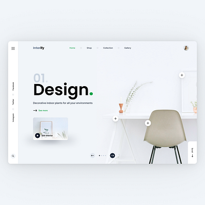 Interior Website. Hero Section. interior interior website landing page ui ui design