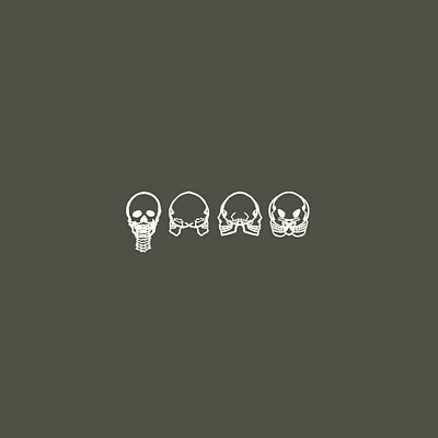 Skulls graphic design illustration logo