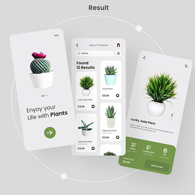 Plants Shop Mobile App Design app app design design figma mobile mobile design ui ui design user interface