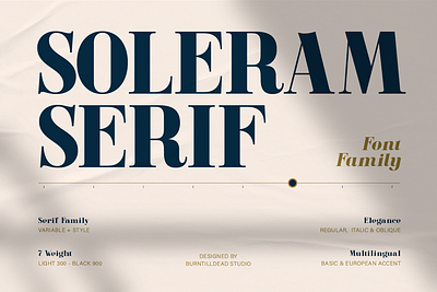 Soleram - 3 Style With 7 Weight branding classic display editorial elegance elegant fashion font design font family font style jewelry lettering magazine modern serif simplicity vintage