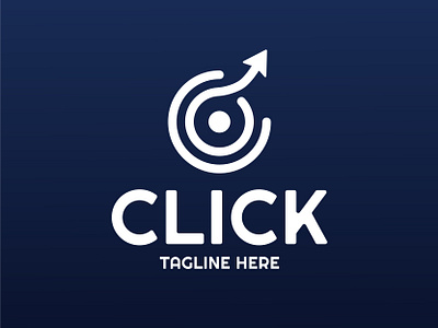 Click Logo animation arrow branding button click click logo creative cursor logo flat logo graphic design illustration logo design padel logo select logo sign software logo sports design touching typography