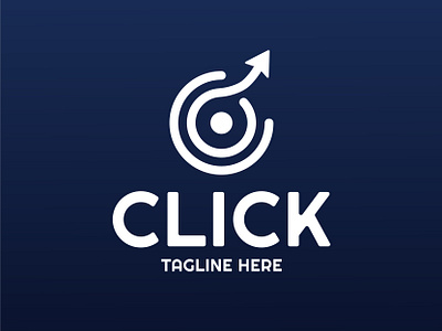 Click Logo animation arrow branding button click click logo creative cursor logo flat logo graphic design illustration logo design padel logo select logo sign software logo sports design touching typography