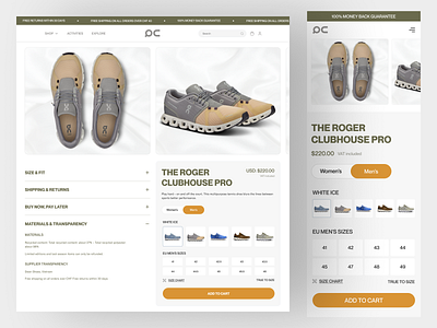 Ecommerce Product Page awe e commerce ecommerce ecommerce app fashion landing page product design product page responsive shoe shop page ui web website