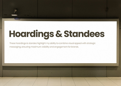 Hoardings & Standee Designs branding hoarding design indoor branding indoor design outdoor branding standee design