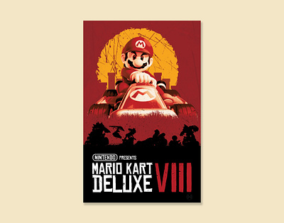 Mario Kart Poster design mario bros mario kart poster poster design red dead redemption videogame