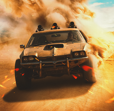 Cars in the desert - Case Study graphic design image manipulation photo manipulation photoshop retouch retouching