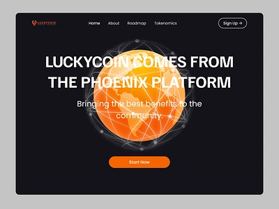 Luckycoin - Crypto Platform bitcoin blockchain crypto crypto website crypto website design cryptocurrency website defi website exchange financial ico landing page luckycoin saas solana startup token trading ui ux web design web3