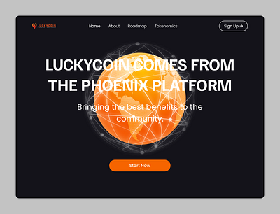 Luckycoin - Crypto Platform bitcoin blockchain crypto crypto website crypto website design cryptocurrency website defi website exchange financial ico landing page luckycoin saas solana startup token trading ui ux web design web3