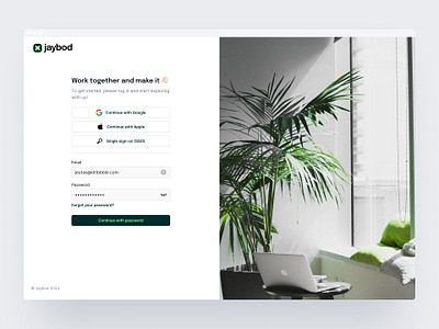 Collaboration - Sign Up/Sign In Page b2b b2c clean dailyui design figma log in login minimal modern onboarding registration saas split screen ui ux web design website