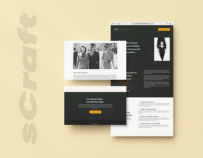 Landing page for sCraft Clothing Brand animation branding clothing clothing design graphic design motion graphics ui