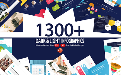 D&L - Business Infographics PowerPoint Template dark envato infographics light powerpoint presentation template