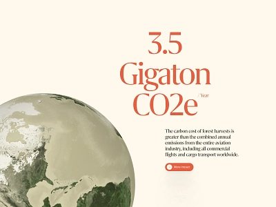 Cambium — Impact carbon chain change climate co2 globe impact netzero numbers orange supply sustainability transportation travel web webdesign website world