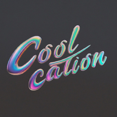 Colorful Metal Typography typography