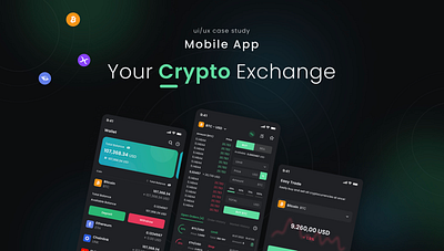 Your Crypto Exchange | Mobile App UI Design application blockchain coin crypto cryptocurrency cryptomobileapp mobileapp mobileappdesign uidesign