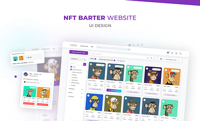 NFT Barter Website | UI Design barter metaverse nft nft barter nft web design ui design uiux web design web ui design