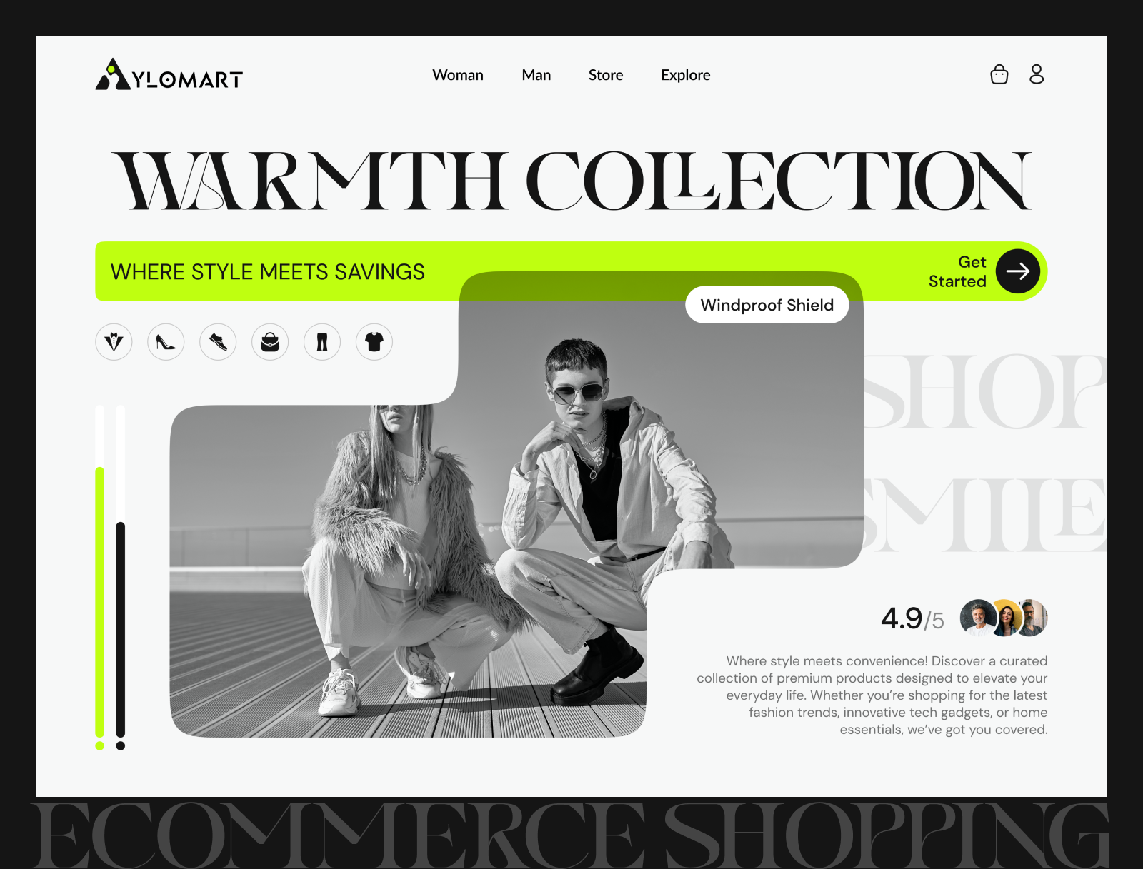 Example of E Commerce Website Design 5 Pages
