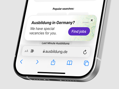 Ausbildung.de – International Banner app banner cards clean component components dialog figma input map minimal mobile modal overlay prompt ui ui kit ux ux design website