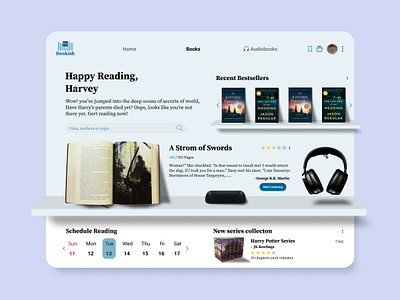 Bookish Audiobook App UI app design figma ui ux