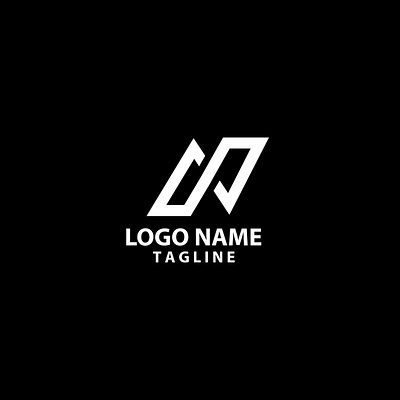 initial letter AN abstract modern logo design vector brand