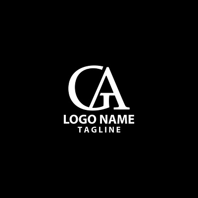 initial letter GA logo design vector monogram