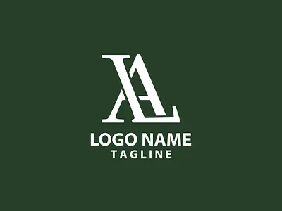 initial letter LA logo design vector elegant