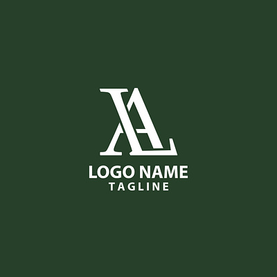 initial letter LA logo design vector elegant
