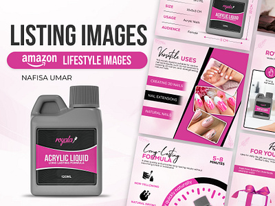 Premium Acrylic Liquid || Amazon Listing Infographics amazon amazon infographics amazon listing images amazon listing infographics amazon product branding design enhance brand content image editing product design