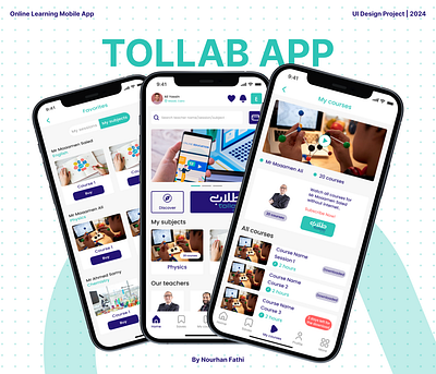 Tollab App | Online Learning app app design appdesign educationalapp figma ios ui uidesign uikit user interface design ux