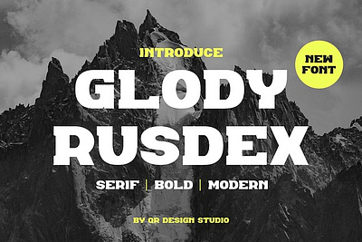 Glody Rusdex - Free Font artdeco font canva font christmas font fancy font fonts font free font groovy font halloween font pearl font tan font