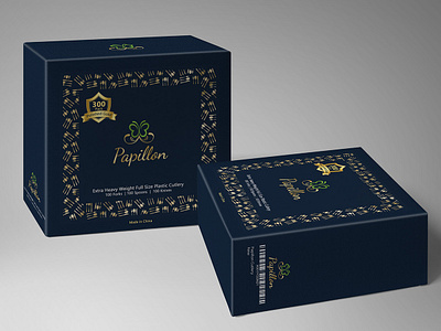 Papillon Package blue branding design graphic design illustration logo logo design mockup package packaging design papillon