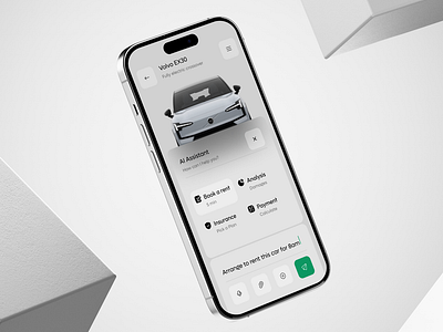 Car Rent AI Assistant Dashboard ai app assistant auto car crm dashboard design interface mobile product rent saas software ui ux