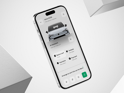 Car Rent AI Assistant Dashboard ai app assistant auto car crm dashboard design interface mobile product rent saas software ui ux