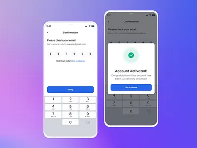 Confirmation screen secure process user experience